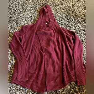 Hollister burgundy cardigan
